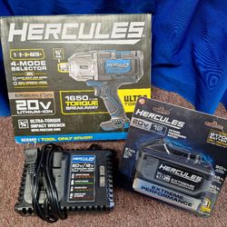 Hercules 3/4 Inch Ultra Torque Impact Wrench 12 AH battery And Charger 