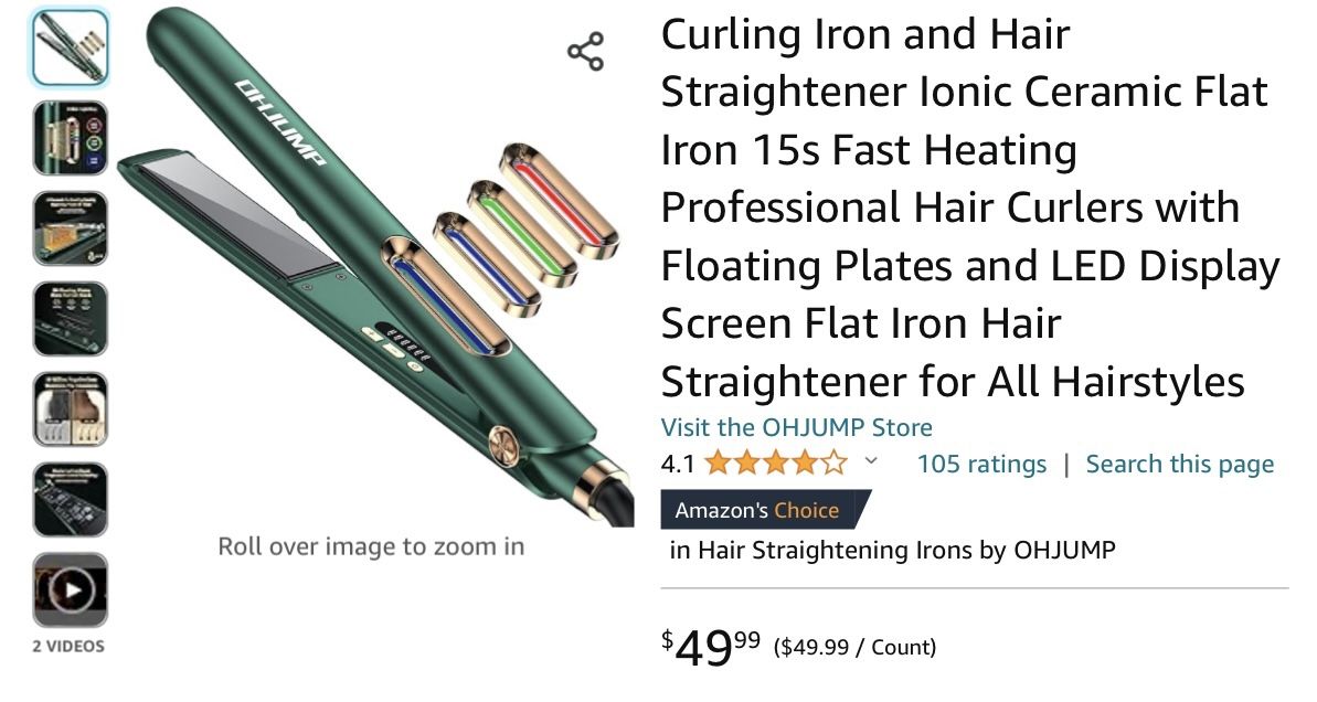 New Curling Iron and Hair Straightener $10