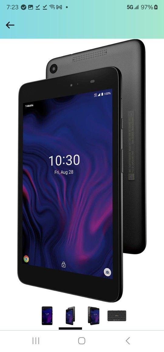 Moxee Tablet 8.0" (2020) 32GB MT-T800 WiFi + 4G LTE (for T-Mobile/Sprint Only) Mobile Hotspot Android 10 Tablet - Black (Renewed)