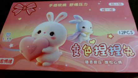 Color‑changing squishy rabbit