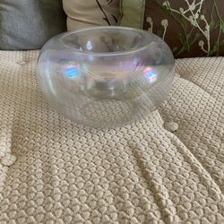 Unique Glass  Irredecence Candle Holder 