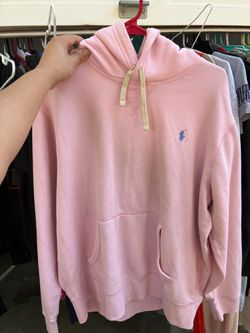 pink polo hoodie mens