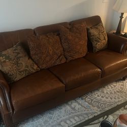 ETHAN ALLEN LEATHER COUCH FOR SALE