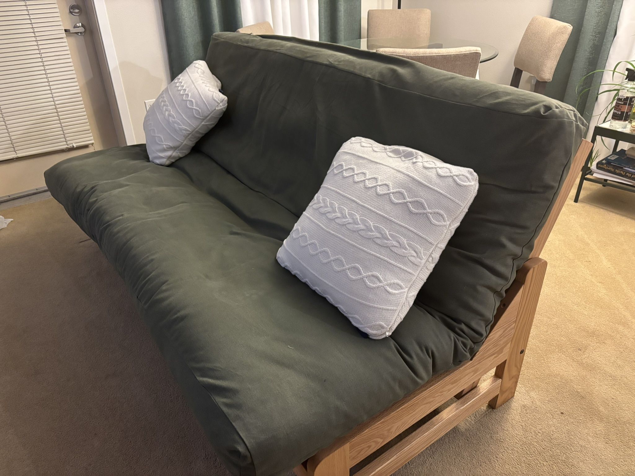 NATURAL HOME BY THE FUTON SHOP ORGANIC HYPOALLERGENIC COUCH/CONVERTIBLE FUTON