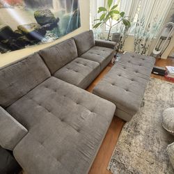 Large Sectional Couch With Ottoman 