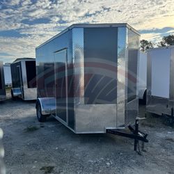 6x12 -  7’ Tall - Enclosed Cargo Trailer & .080 Exterior Upgrade 