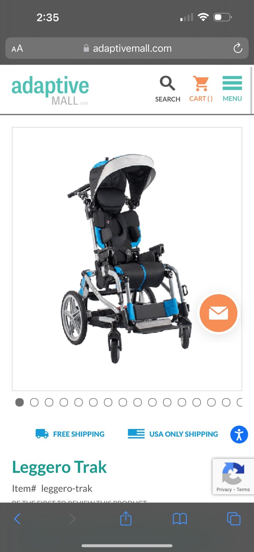 Leggero Reach 16 Special Needs Adaptive Stroller $150