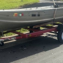 Spectrum 14ft aluminum boat with perm. trailer, regis. thru 12/ 2025, Summer ready  