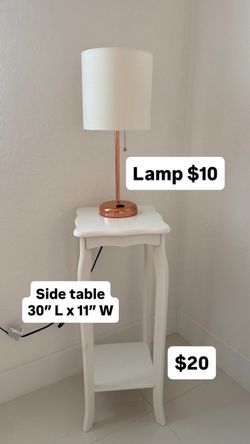 Side table and lamp