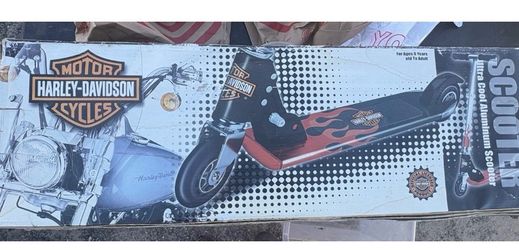 New Harley Davidson themed push scooter