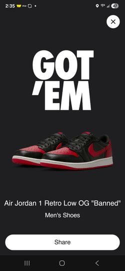 Jordan 1 Low OG "Banned" Men's Shoe