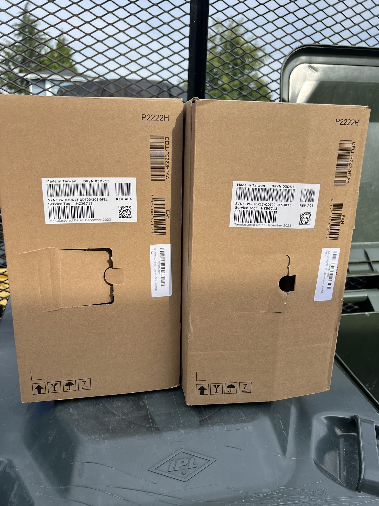 2 Dell P2222H Monitors New Never Used 