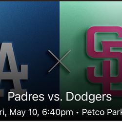 Padre Game Vs Dodgers  5/10 2 Tix Section 121 Row 40 