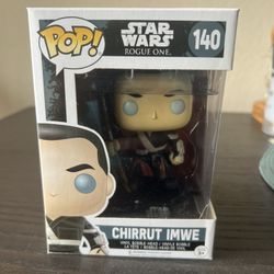 VAULTED Chirrut Imwe Star Wars Rogue One Funko Pop Bobblehead #140 Disney Movie