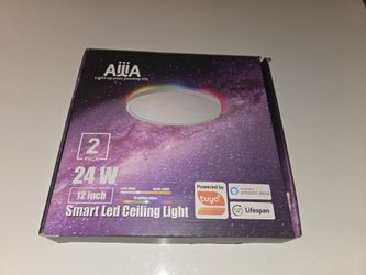 AILIA Smart LED Ceiling Light 12" 24W - 2 Pack (New/Sealed)