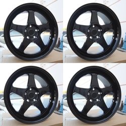Set of 18 Inch Black Spoon Sports SW388 Style Wheels Rims 18x8.5 18x9.5 5x114.3