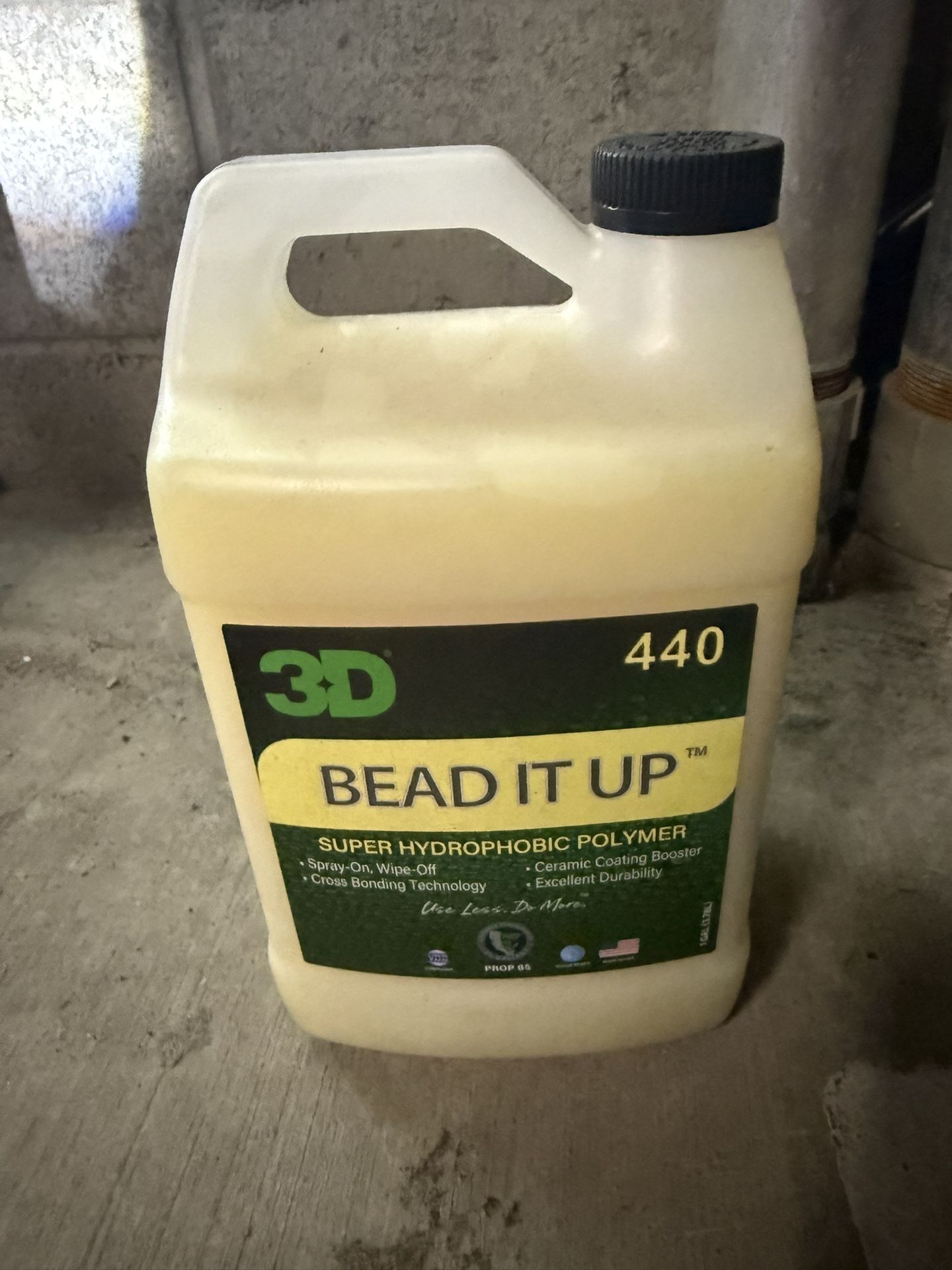 3D Bead It Up Ceramic Coating Booster Spray - Super Hydrophobic Bead Maker - Polymer Paint Protectant & Sealant 1 Gallon