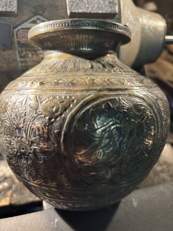 Heavy Ornate Middle Eastern Vase
