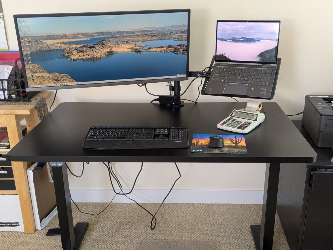 Fkexispot Sit Stand Adjustable Desk