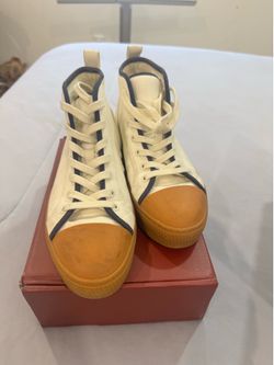 Tory Burch Canvas High-Top Sneakers – Ivory/Cream with Gum Sole – Women’s