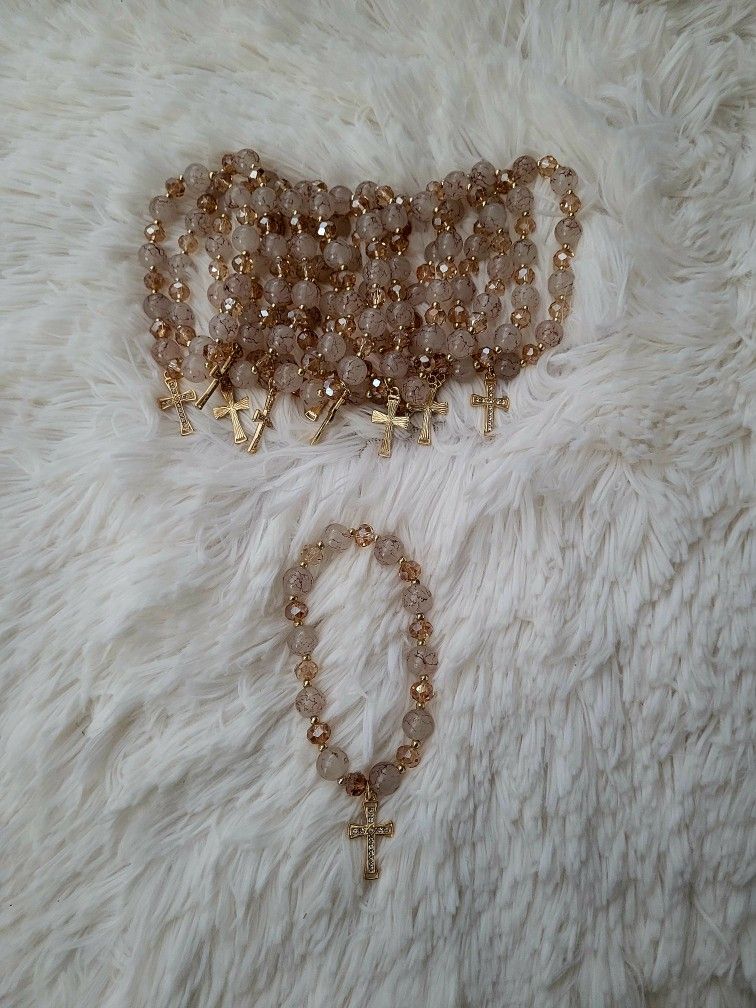 Glass Beaded Stretch Bracelet Bundle, 10 Pcs, NWOT 