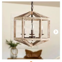 Farmhouse 3-Light Antique Weathered Wood Chandelier Shabby Chic Ceiling Light
Questions & Answers 