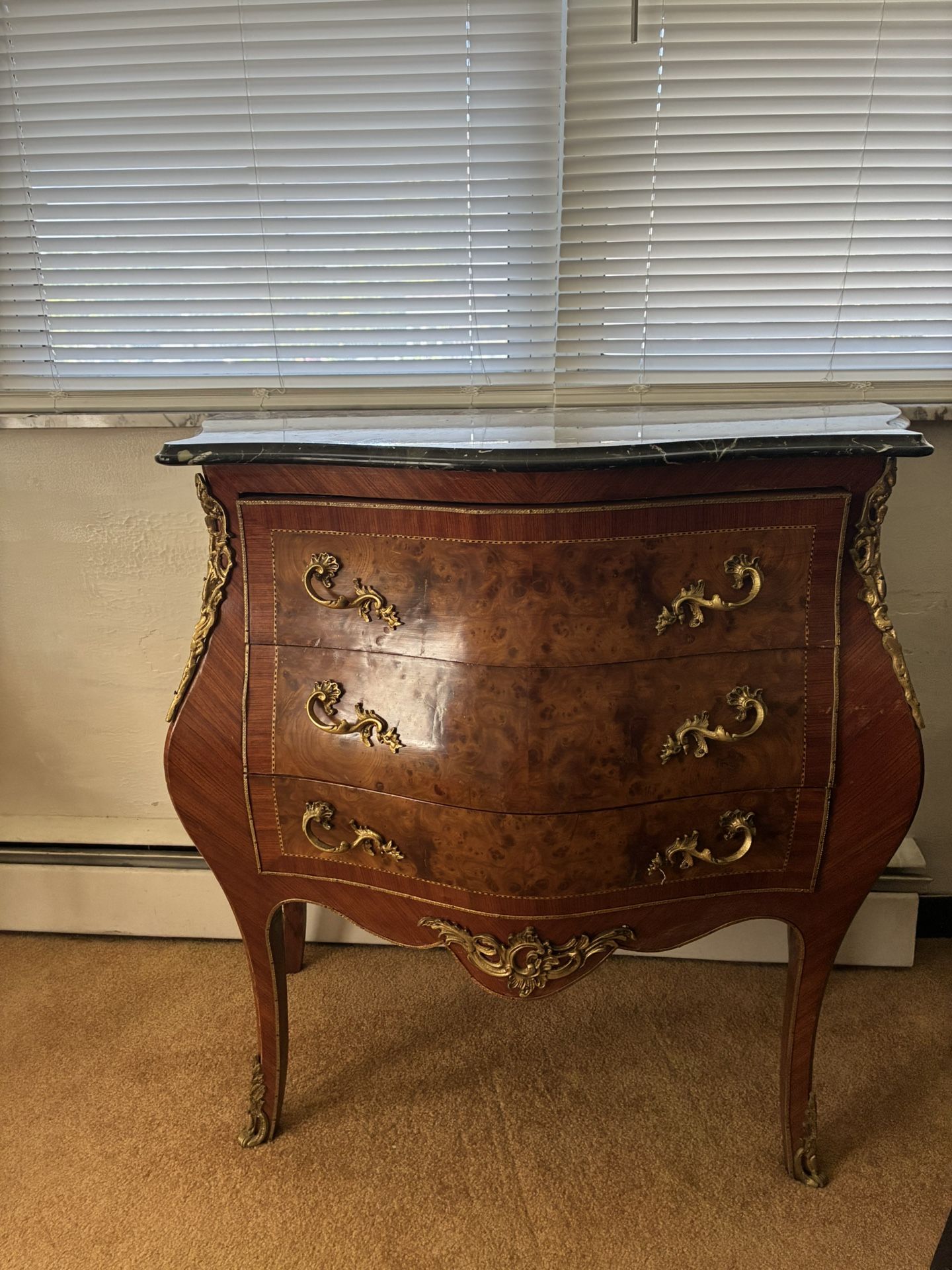 Faux French Louis XV Commode Bombe Chest