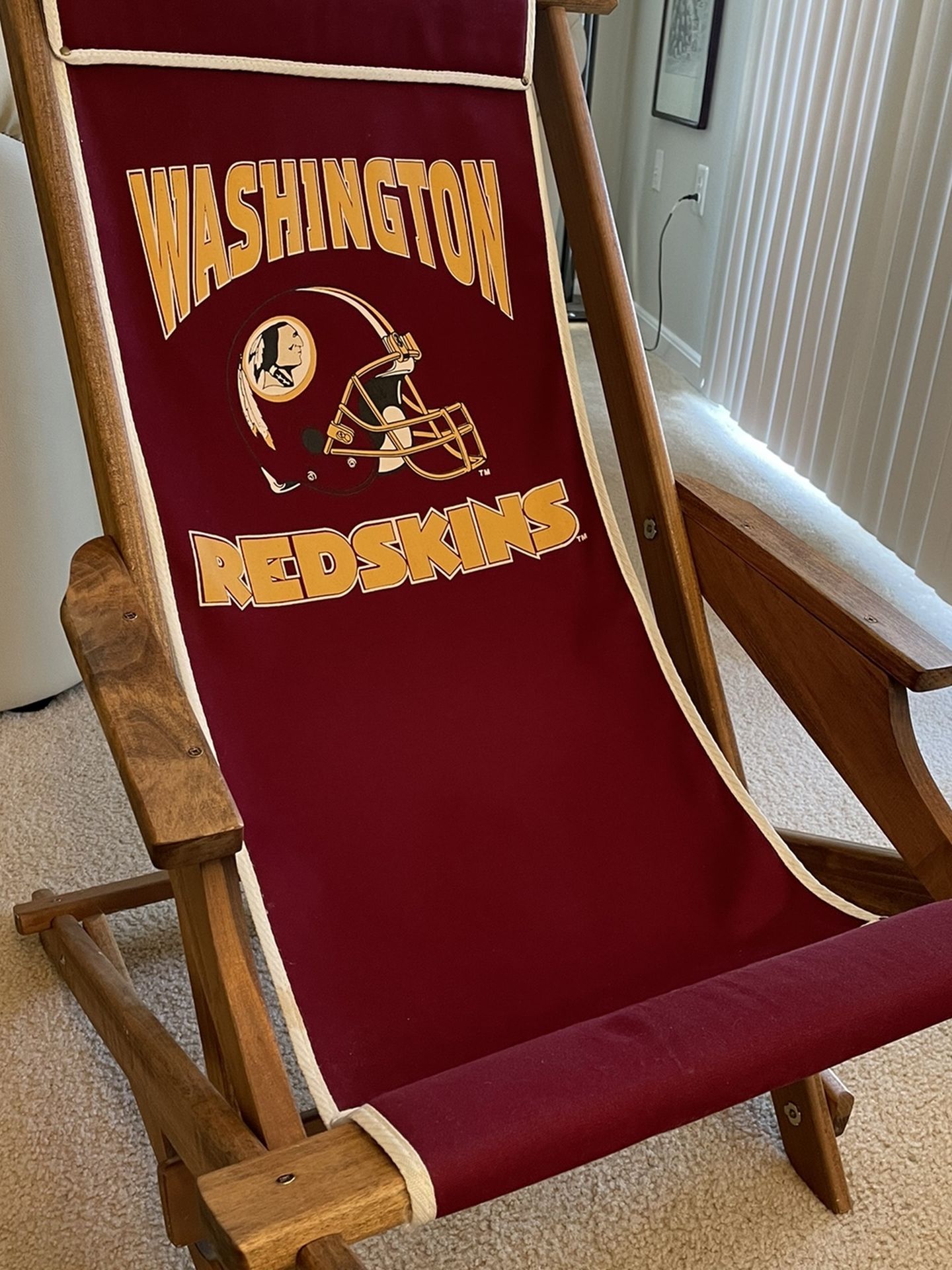 Vintage Redskins wooden rocking Chair