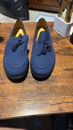 Unisex blue Swede loafer