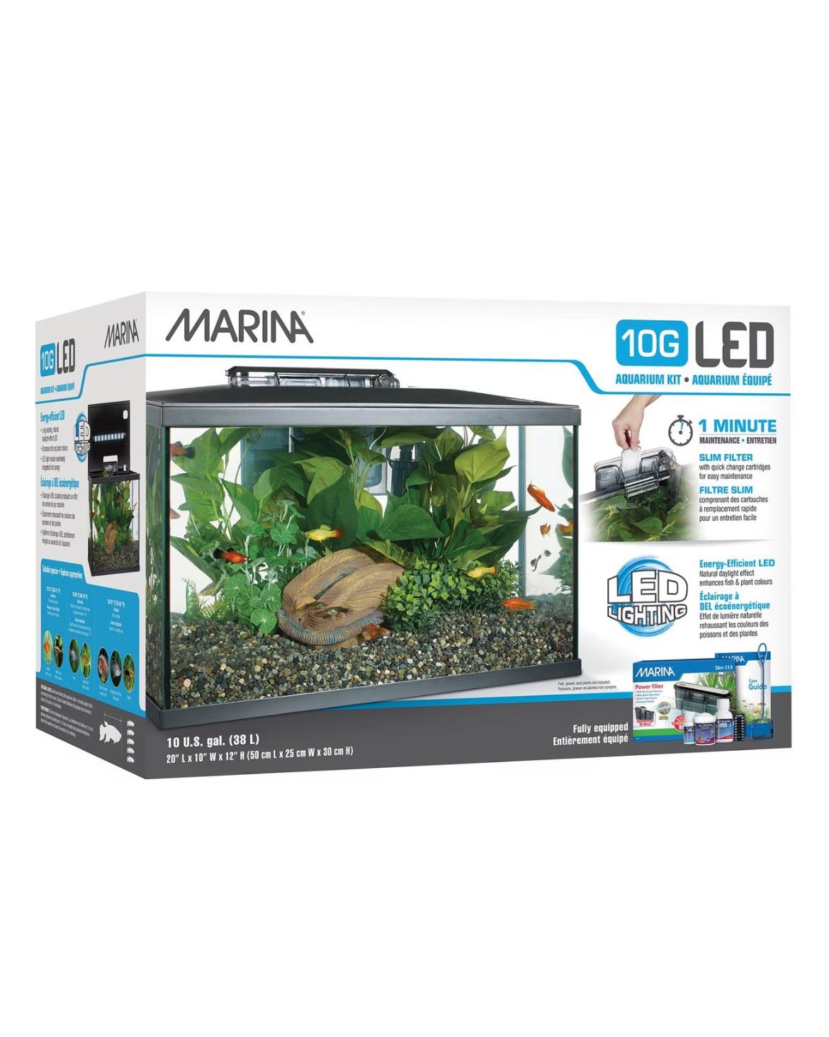 Marina 10G LED Aquarium Kit, 10-gal