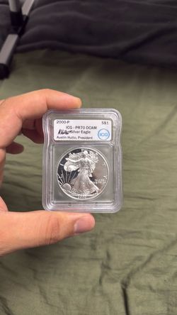2000-P American Silver Eagle ICG PR70 DCAM