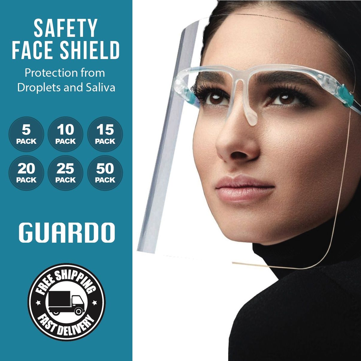 5 - 50 sets Face Shield for Adults and Kids