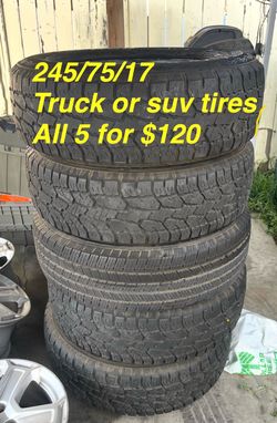 245/75/r17 17” inch tires $120