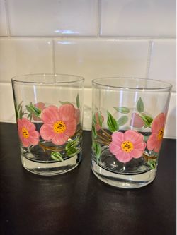 Vintage Franciscan floral glasses