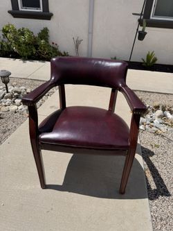 Burgundy Leather Arm Chair