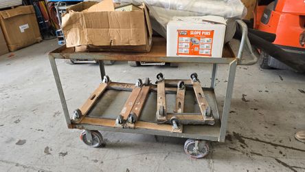 Industrial Steel Utility Two Shelf Cart  - SEND OFFERS!!!
