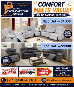 💥FREE DELIVERY💥Brand New  3PC Reclining Sofa Loveseat Chair Set