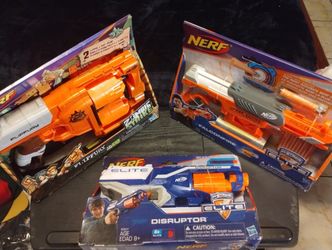 Nerf Zombie Strike FlipFury Blasters & Elite Disrupter & Falcon fire NEW Lot 3