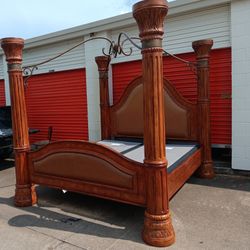 King Size Canopy Bed Frame With Base 