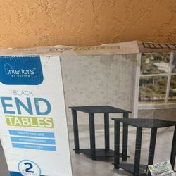 2 Black End Tables