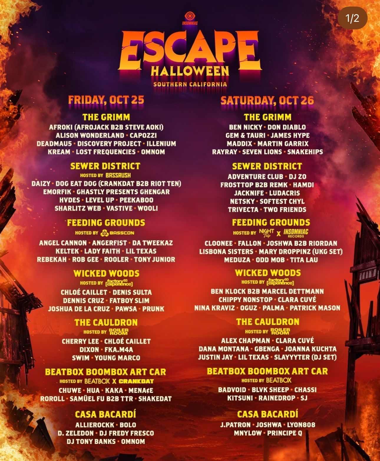 Escape Halloween 2 Day GA Ticket Wristband