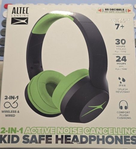2 In 1 Active Noise Cancelling Kid Safe Headphones 