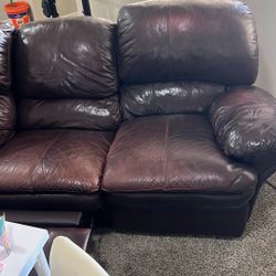 Leather Sectional sleeper 