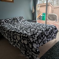 New Queen Mattress And Foldable bed frame (For sale)