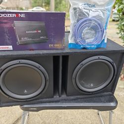 JL Audio 12s Ported Box New 2k Amp And Wiring Kit