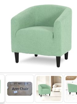 New Athena Collection Accent Barrel Chair For Living Room, Soft Comfort Armchair