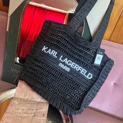 Karl Lagerfeld Paris Antibe Straw Tote 
