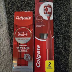 Colgate Optic White Renewal Toothpaste & Toothbrushes 