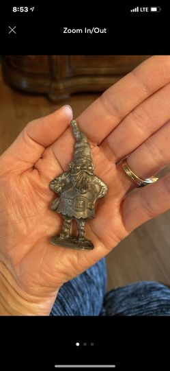 Vintage pewter gnome