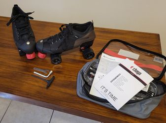 Men's 11.5 Chaya Eclipse carbon fiber skates on Shiva DCM swappable plates